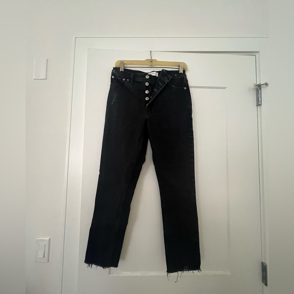AF high waisted black denim